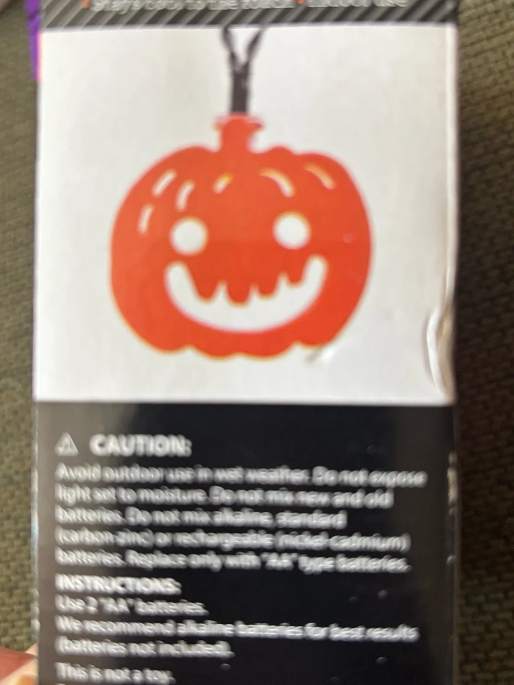 Halloween decorations Metal pumpkin lights NIB
